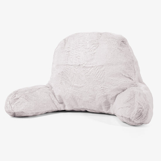 Läskudde med Högt Ryggstöd - Fuskkaninpäls Gammelrosa 01