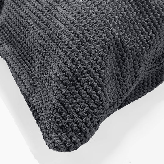 Jätte Kuddfodral 40 x 70cm - Pom-pom Svart 02