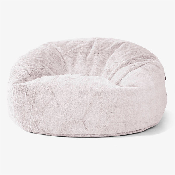 Jätte Saccosäck Soffa 'Mammut' - Fuskkaninpäls Gammelrosa 01