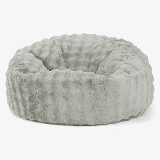 Jätte Saccosäck Soffa 'Mammut' - Fuskpäls Bubble Salviagrön 01