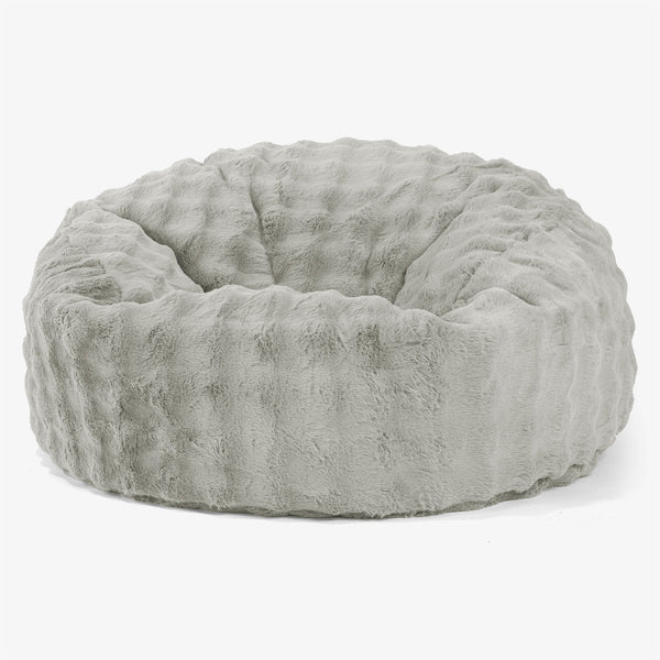 Jätte Saccosäck Soffa 'Mammut' - Fuskpäls Bubble Salviagrön 01