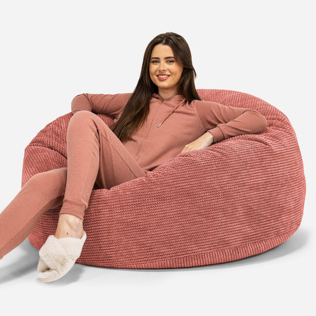 Jätte Saccosäck Soffa 'Mammut' - Pom-pom Pumpaorange 01