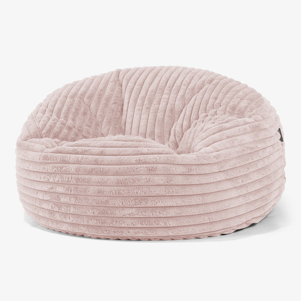 Jätte Saccosäck Soffa 'Mammut' - Ultraplyschmanchestertyg Gammelrosa 01