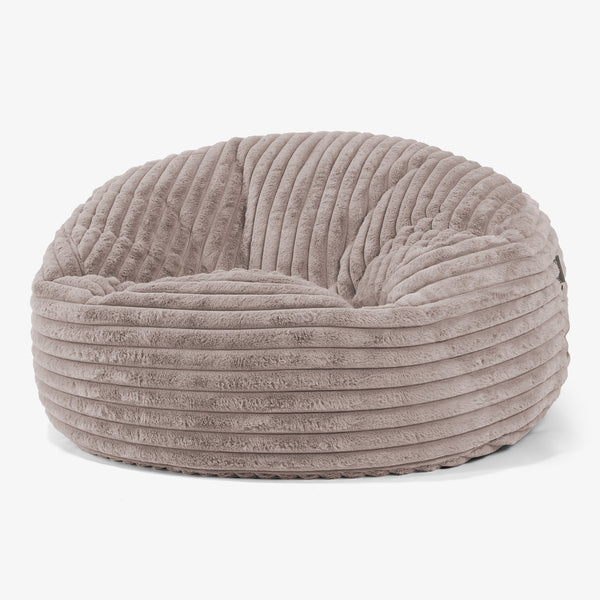 Jätte Saccosäck Soffa 'Mammut' - Ultraplyschmanchestertyg Minkbrun 01