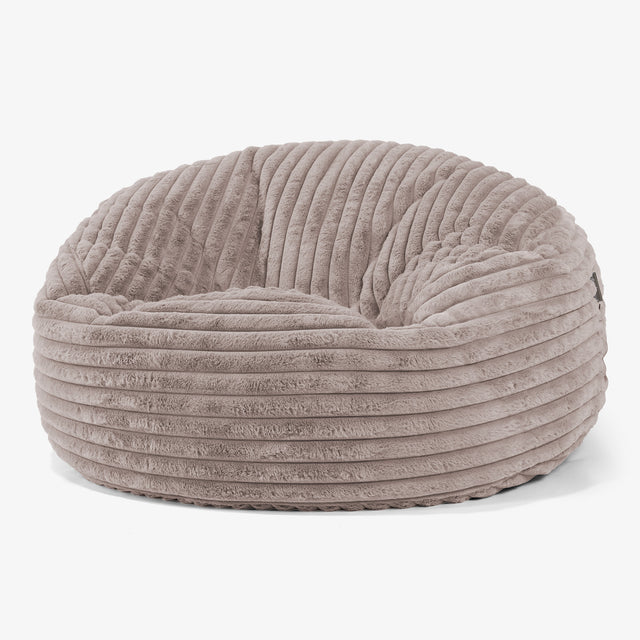 Jätte Saccosäck Soffa 'Mammut' - Ultraplyschmanchestertyg Minkbrun 01