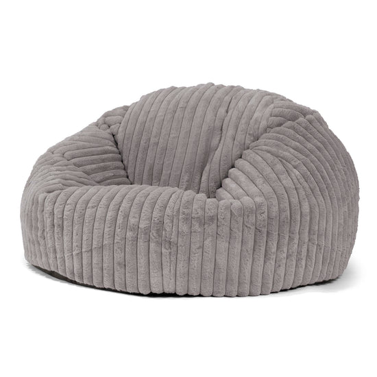 Klassisk Saccosäck Soffa - Ultraplyschmanchestertyg Grå 01