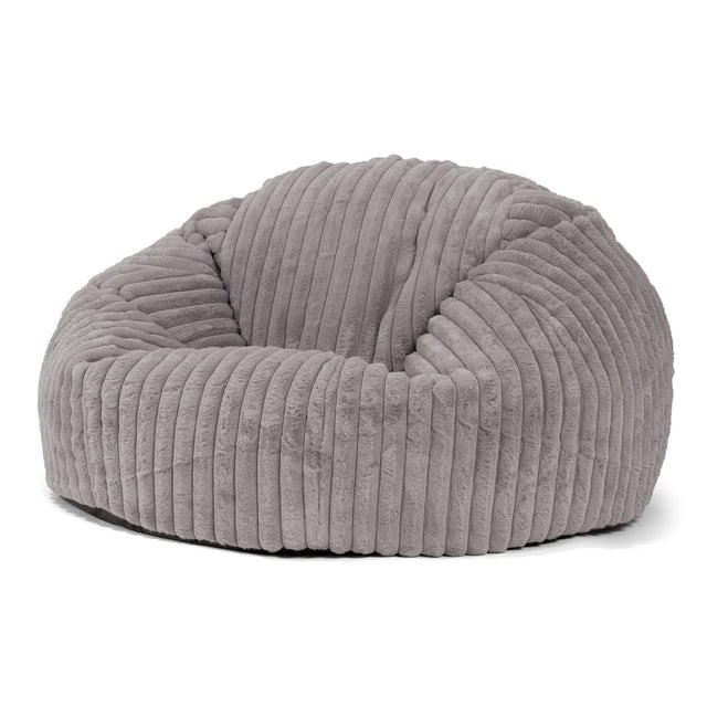 Klassisk Saccosäck Soffa - Ultraplyschmanchestertyg Grå 01