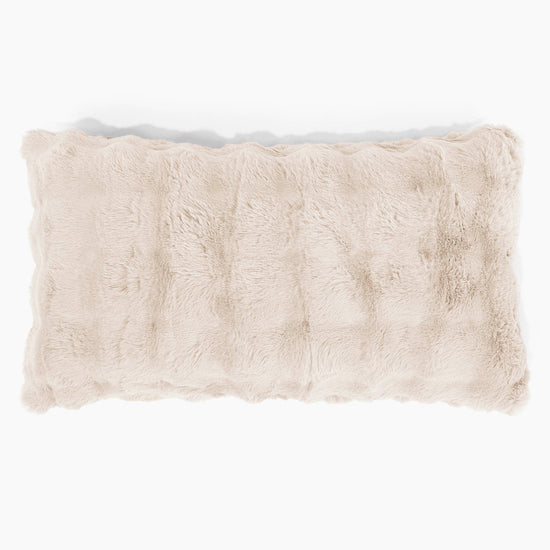 Jätte Kuddfodral 40 x 70cm - Fuskpäls Bubble Gräddvit 01