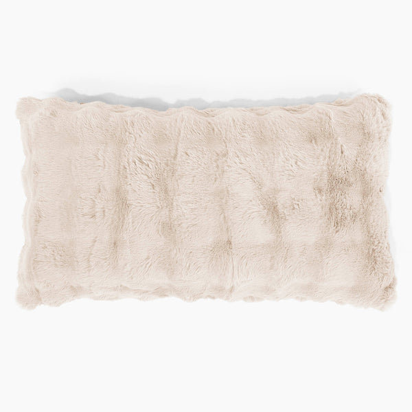 Jätte Kuddfodral 40 x 70cm - Fuskpäls Bubble Gräddvit 01