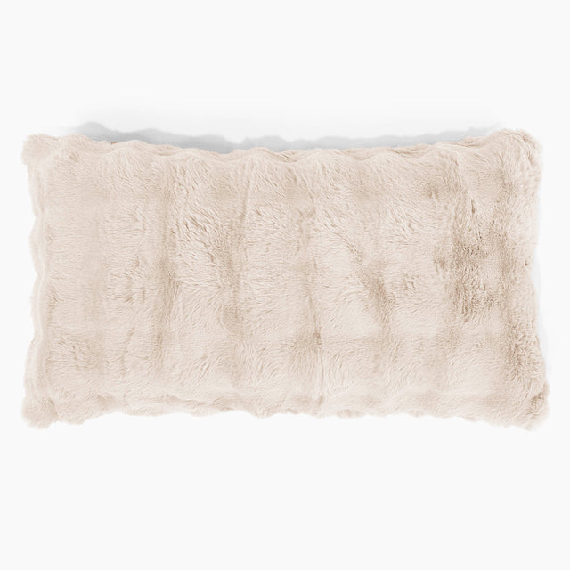Jätte Kuddfodral 40 x 70cm - Fuskpäls Bubble Gräddvit 01
