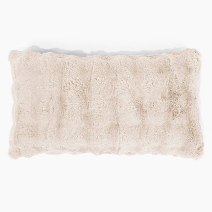 Jätte Kuddfodral 40 x 70cm - Fuskpäls Bubble Gräddvit 01