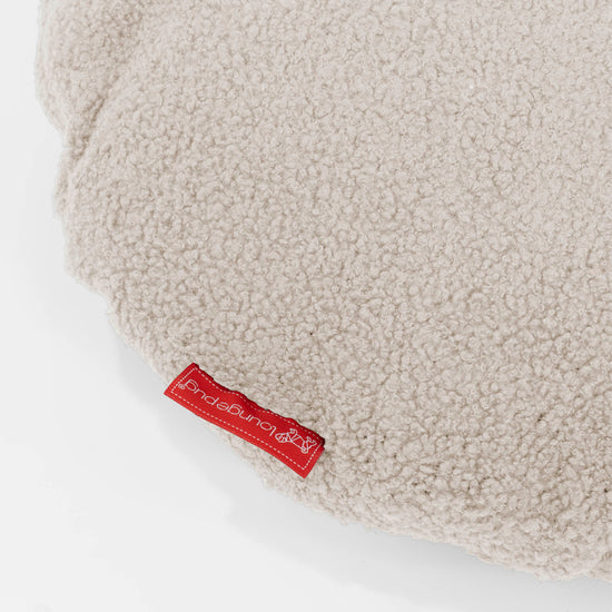 Kuddfodral Rund 50cm - Boucle Elfenbensvit 02