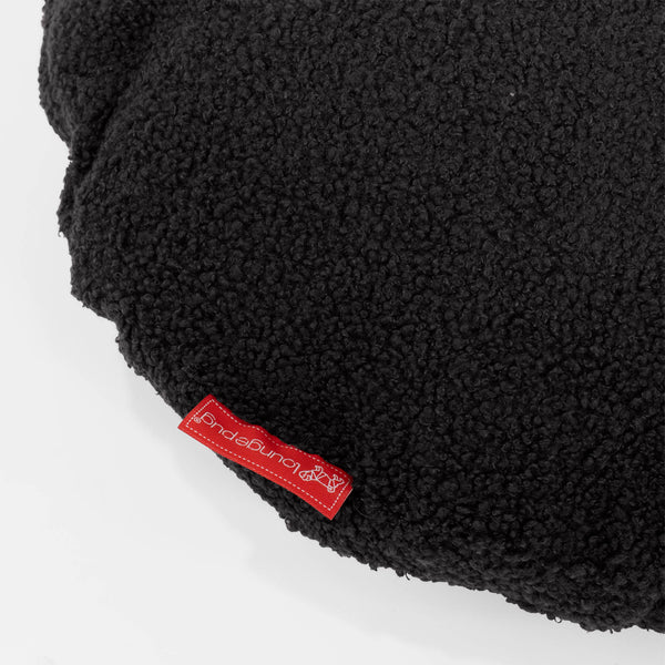 Kuddfodral Rund 50cm - Boucle Grafitgrå Fabric Close-up Image