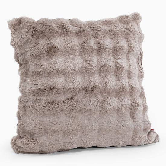 Kuddfodral XL 70 x 70cm - Fuskpäls Bubble Minkbrun 02