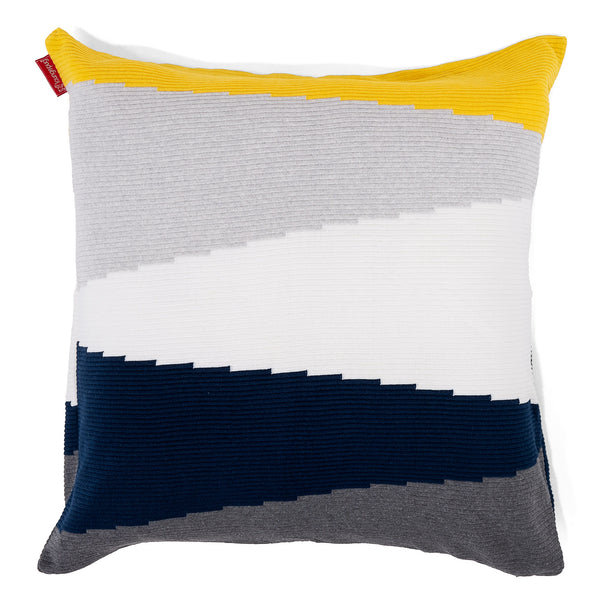 Kuddfodral XL 70 x 70cm - Stickad Färgblock Flerfärgad 01