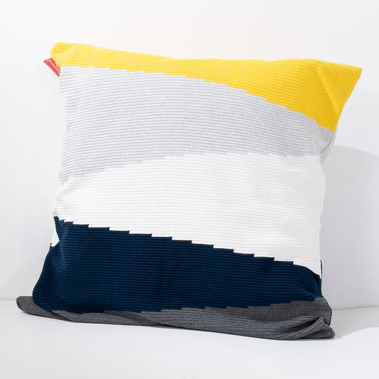 Kuddfodral XL 70 x 70cm - Stickad Färgblock Flerfärgad 02