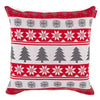 Kuddfodral XL 70 x 70cm - Stickad Jul Fairisle Röd 01