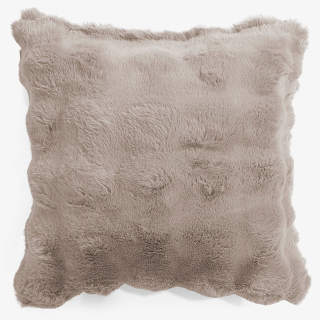 Kuddfodral 47 x 47cm - Fuskpäls Bubble Minkbrun 01