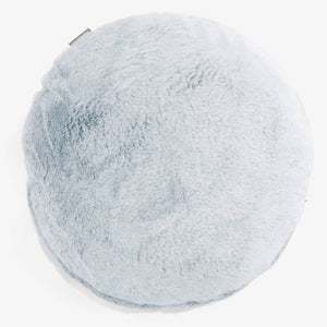Kuddfodral Rund 50cm - Fuskkaninpäls Gammelblå
