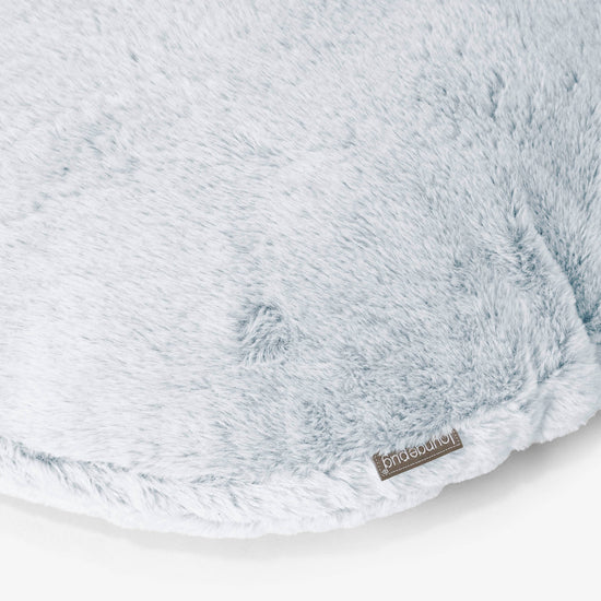 Kuddfodral Rund 50cm - Fuskkaninpäls Gammelblå 02