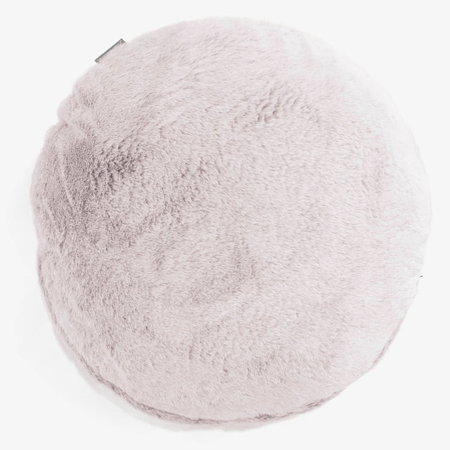 Kuddfodral Rund 50cm - Fuskkaninpäls Gammelrosa 01