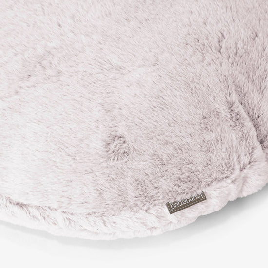 Kuddfodral Rund 50cm - Fuskkaninpäls Gammelrosa 02