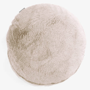 Kuddfodral Rund 50cm - Fuskkaninpäls Gyllenbrun