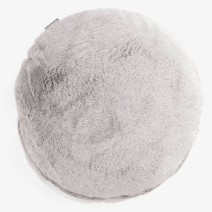 Kuddfodral Rund 50cm - Fuskkaninpäls Ljusgrå