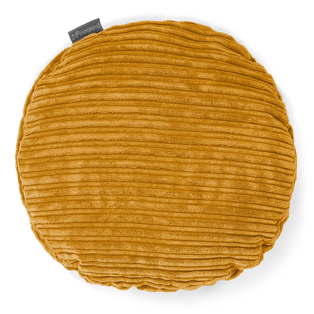 Kuddfodral Rund 50cm - Klassisk Manchestertyg Gyllene Honung 01