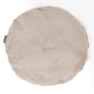 Kuddfodral Rund 50cm - Pom-pom Elfenbensvit