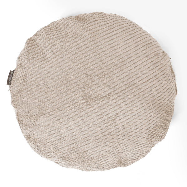 Kuddfodral Rund 50cm - Pom-pom Elfenbensvit 01