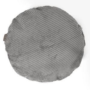 Kuddfodral Rund 50cm - Pom-pom Mörkgrå