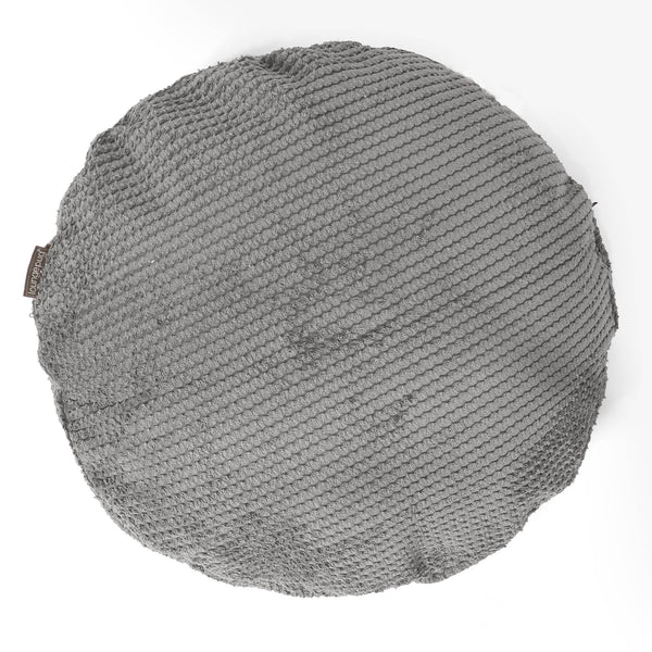 Kuddfodral Rund 50cm - Pom-pom Mörkgrå 01