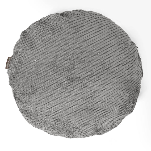 Kuddfodral Rund 50cm - Pom-pom Mörkgrå 01