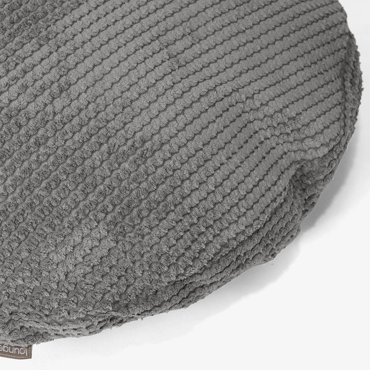 Kuddfodral Rund 50cm - Pom-pom Mörkgrå 02