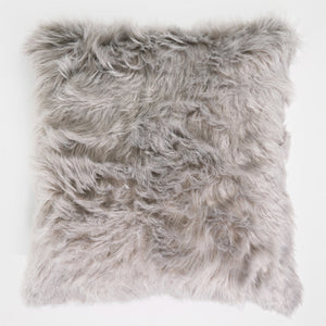 Kuddfodral XL 70 x 70cm - Mongoliskt Fuskpäls Grå