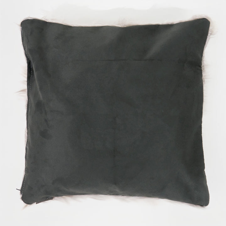 Kuddfodral XL 70 x 70cm - Mongoliskt Fuskpäls Grå 02