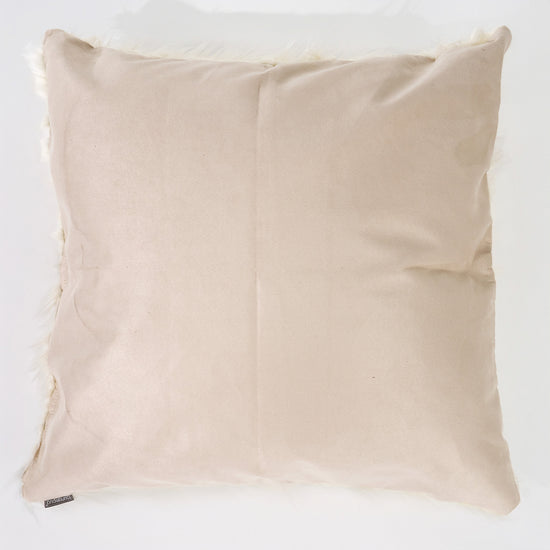 Kuddfodral XL 70 x 70cm - Mongoliskt Fuskpäls Gräddvit 02