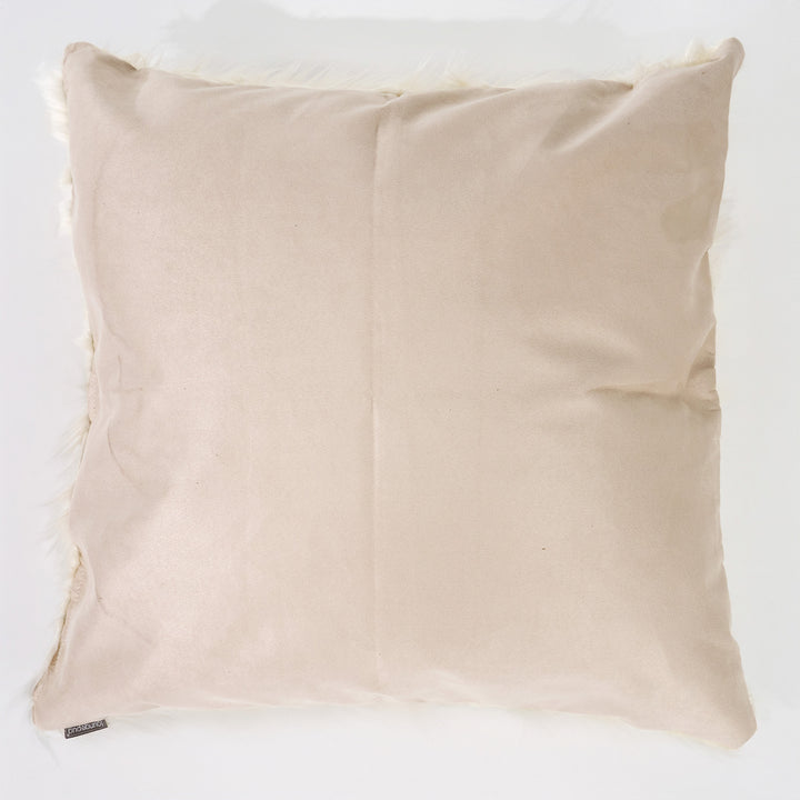 Kuddfodral XL 70 x 70cm - Mongoliskt Fuskpäls Gräddvit 02