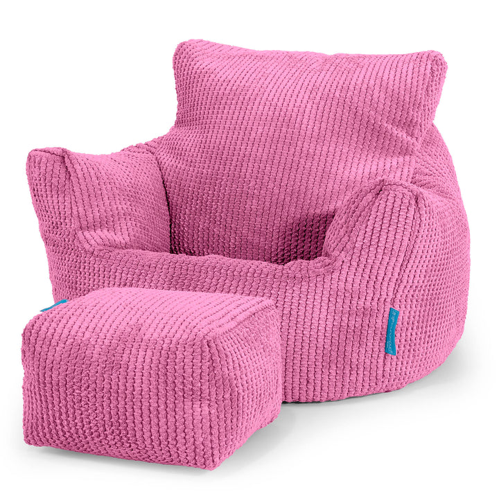 Småbarnfåtölj Saccosäck 1-3 år - Pom-pom Rosa 02