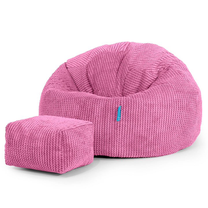 Klassisk Sittsäck Stol Barn 1-5 år - Pom-pom Rosa 02