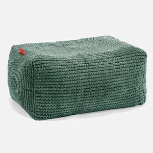 Liten Fotpall - Pom-pom Mossgrön