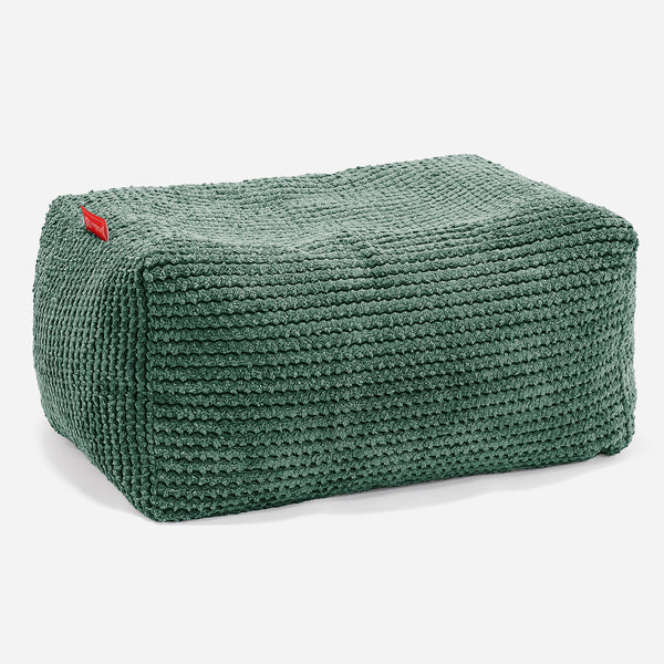 Liten Fotpall - Pom-pom Mossgrön 01
