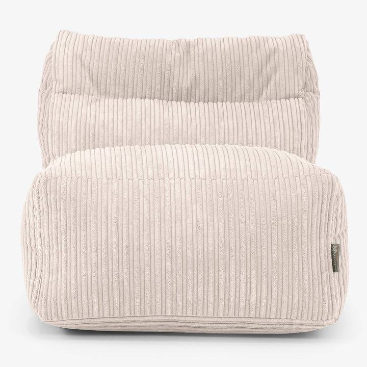 Modulsoffa Sittsäck, Mittensektion - Klassisk Manchestertyg Elfenbensvit 02