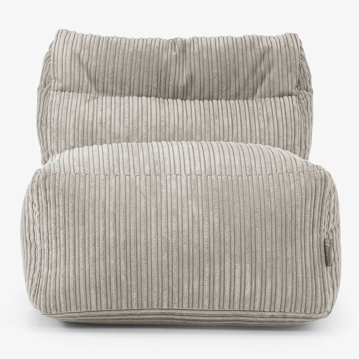 Modulsoffa Sittsäck, Mittensektion - Klassisk Manchestertyg Minkbrun 02