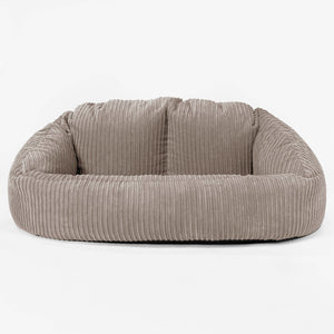Saccosäck Soffa Bubble - Klassisk Manchestertyg Duvgrå