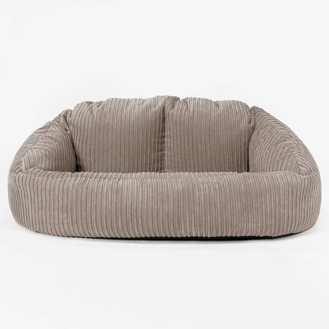 Saccosäck Soffa Bubble - Klassisk Manchestertyg Duvgrå 01