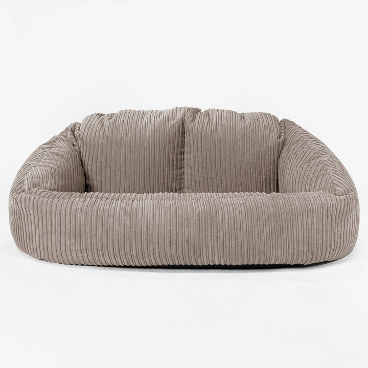 Saccosäck Soffa Bubble - Klassisk Manchestertyg Duvgrå 01