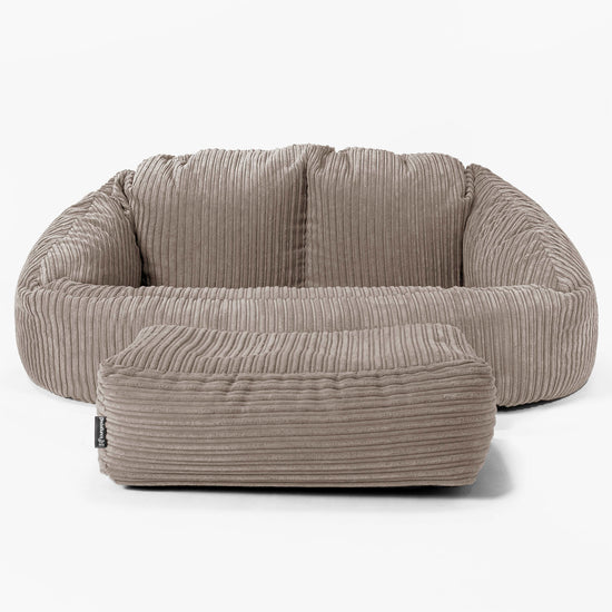 Saccosäck Soffa Bubble - Klassisk Manchestertyg Duvgrå 02