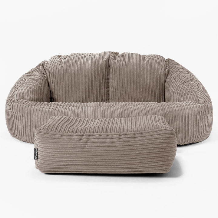 Saccosäck Soffa Bubble - Klassisk Manchestertyg Duvgrå 02